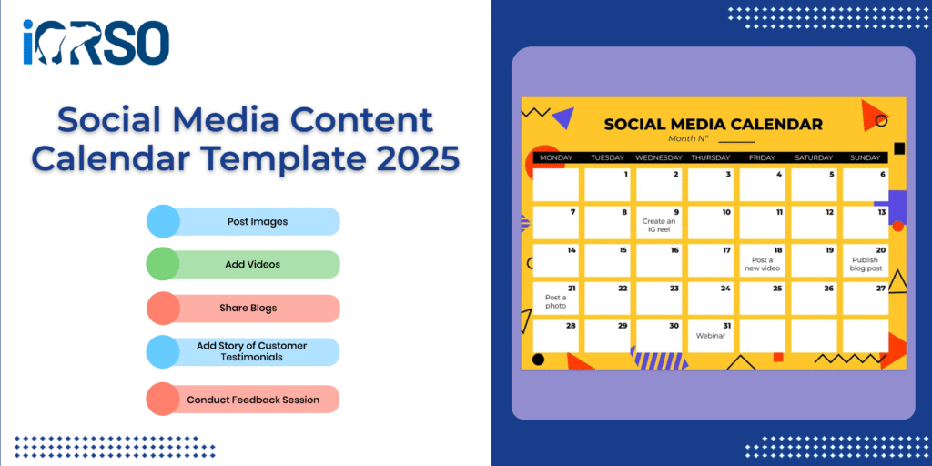 social media content calendar template